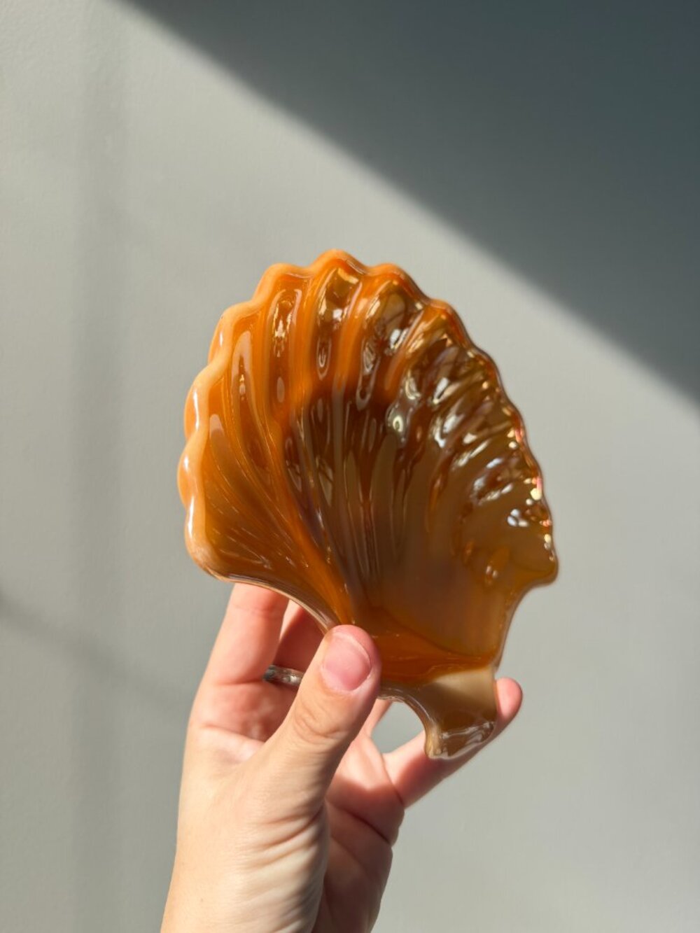 3/$30 🌟 Vintage Orange Fire King Lustreware Shell Dish - Picture 5 of 9